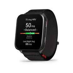 Garmin Venu X1 Titanium ComfortFit nylon szíjjal fekete okosóra