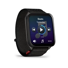 Garmin Venu X1 Titanium ComfortFit nylon szíjjal fekete okosóra