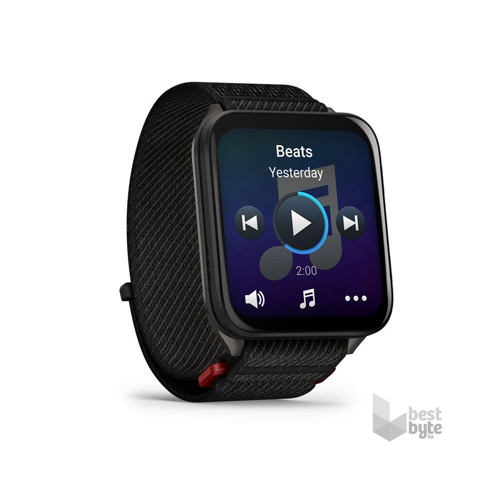 Garmin Venu X1 Titanium ComfortFit nylon szíjjal fekete okosóra