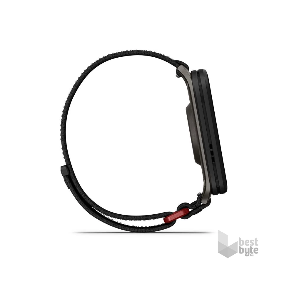 Garmin Venu X1 Titanium ComfortFit nylon szíjjal fekete okosóra