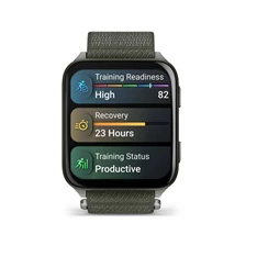 Garmin Venu X1 Titanium ComfortFit nylon szíjjal mohazöld okosóra