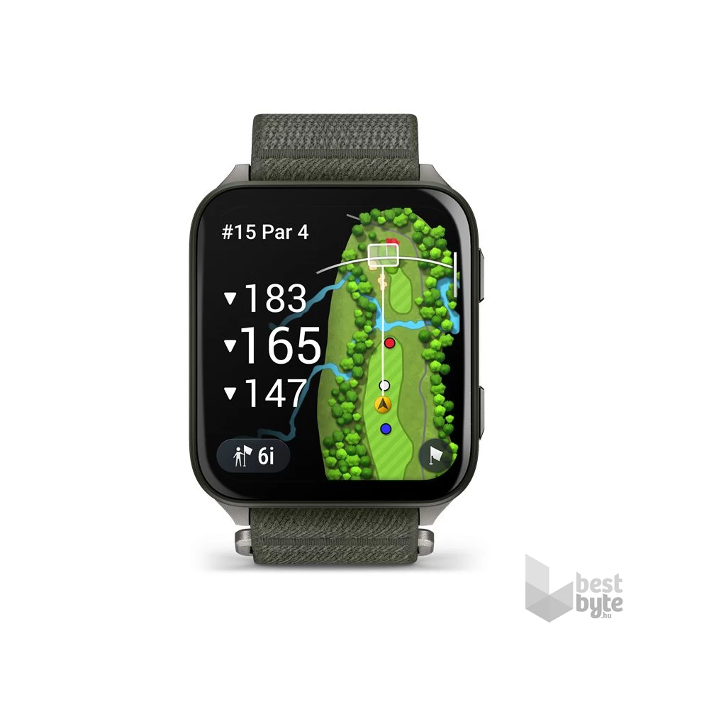 Garmin Venu X1 Titanium ComfortFit nylon szíjjal mohazöld okosóra