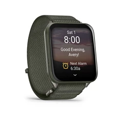 Garmin Venu X1 Titanium ComfortFit nylon szíjjal mohazöld okosóra