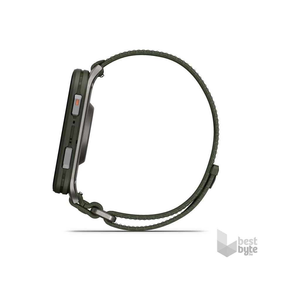 Garmin Venu X1 Titanium ComfortFit nylon szíjjal mohazöld okosóra
