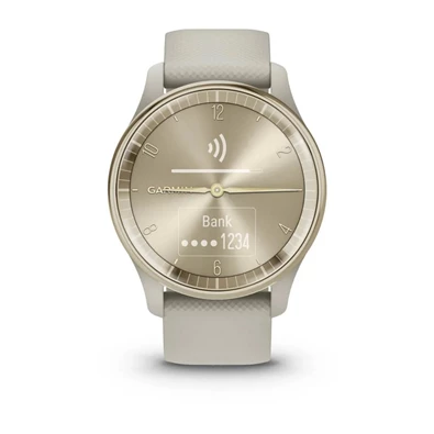 Garmin Vívomove Trend krémarany középszürke szilikon szíjjal okosóra