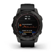 Garmin fenix 7 Sapphire Solar (47mm) szilikon pántos fekete okosóra