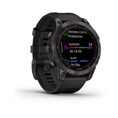 Garmin fenix 7 Sapphire Solar (47mm) szilikon pántos fekete okosóra