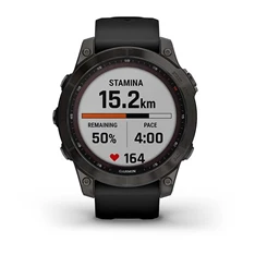Garmin fenix 7 Sapphire Solar (47mm) szilikon pántos fekete okosóra