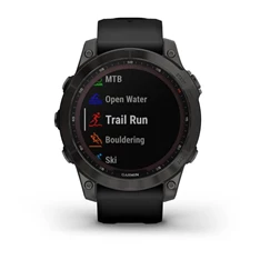 Garmin fenix 7 Sapphire Solar (47mm) szilikon pántos fekete okosóra