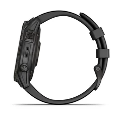 Garmin fenix 7 Sapphire Solar (47mm) szilikon pántos fekete okosóra