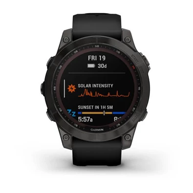 Garmin fenix 7 Sapphire Solar (47mm) szilikon pántos fekete okosóra