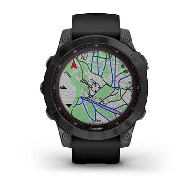 Garmin fenix 7 Sapphire Solar (47mm) szilikon pántos fekete okosóra