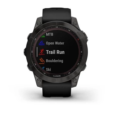 Garmin fenix 7 Sapphire Solar (47mm) szilikon pántos fekete okosóra