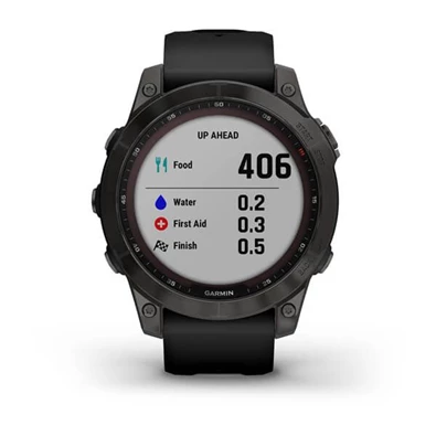 Garmin fenix 7 Sapphire Solar (47mm) szilikon pántos fekete okosóra
