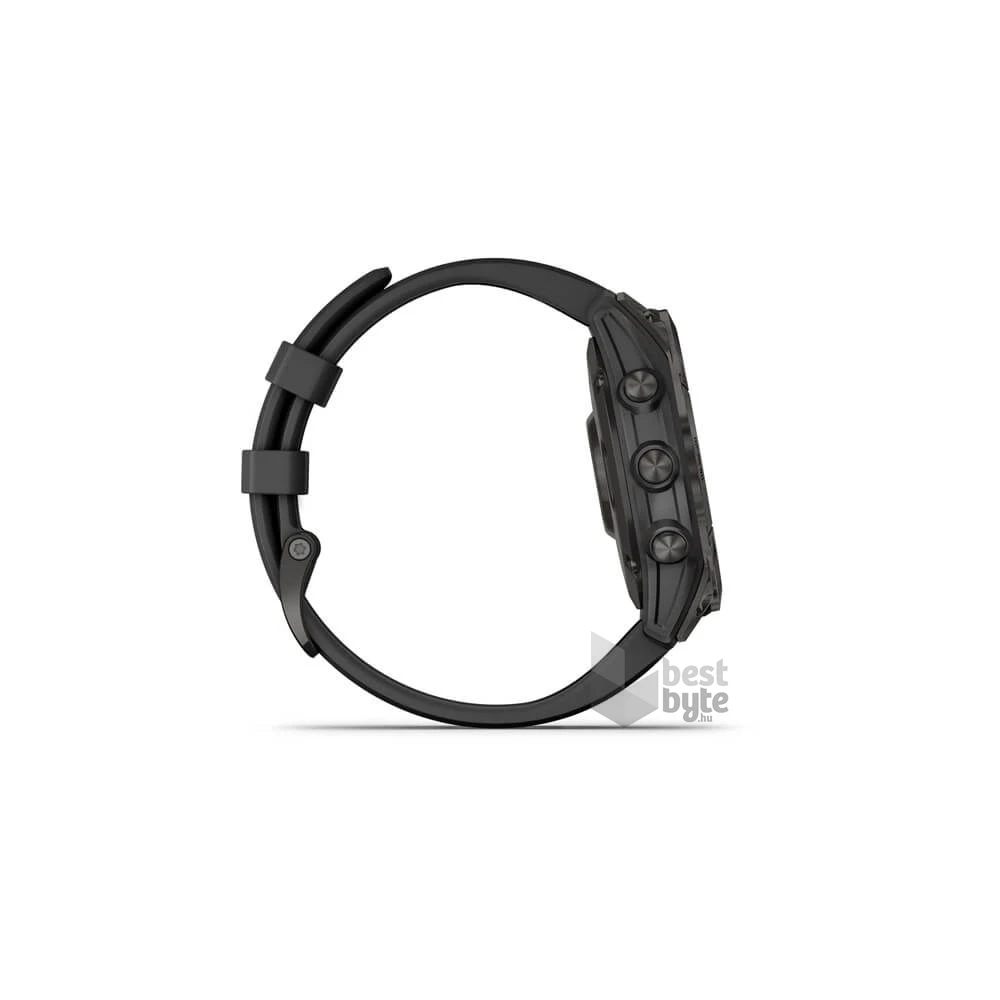 Garmin fenix 7 Sapphire Solar (47mm) szilikon pántos fekete okosóra