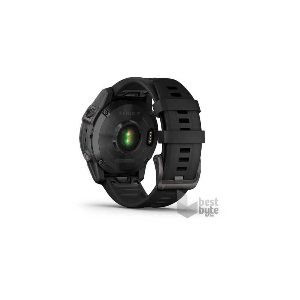 Garmin fenix 7 Sapphire Solar (47mm) szilikon pántos fekete okosóra
