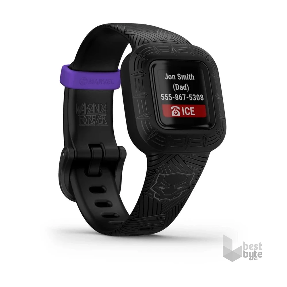 Garmin vivofit jr. 3 Fekete Párduc állítható szíjjal okosóra