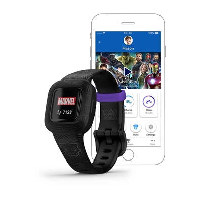 Garmin vivofit jr. 3 Fekete Párduc állítható szíjjal okosóra