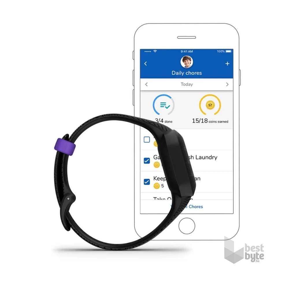 Garmin vivofit jr. 3 Fekete Párduc állítható szíjjal okosóra