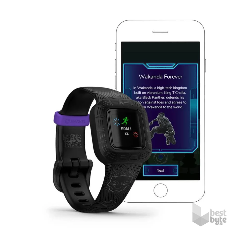 Garmin vivofit jr. 3 Fekete Párduc állítható szíjjal okosóra