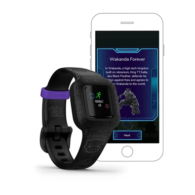 Garmin vivofit jr. 3 Fekete Párduc állítható szíjjal okosóra