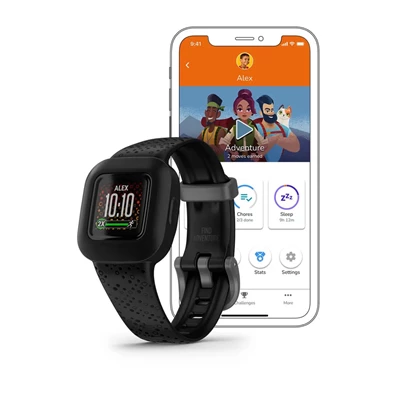 Garmin vivofit jr. 3 Fekete állítható szíjjal okosóra