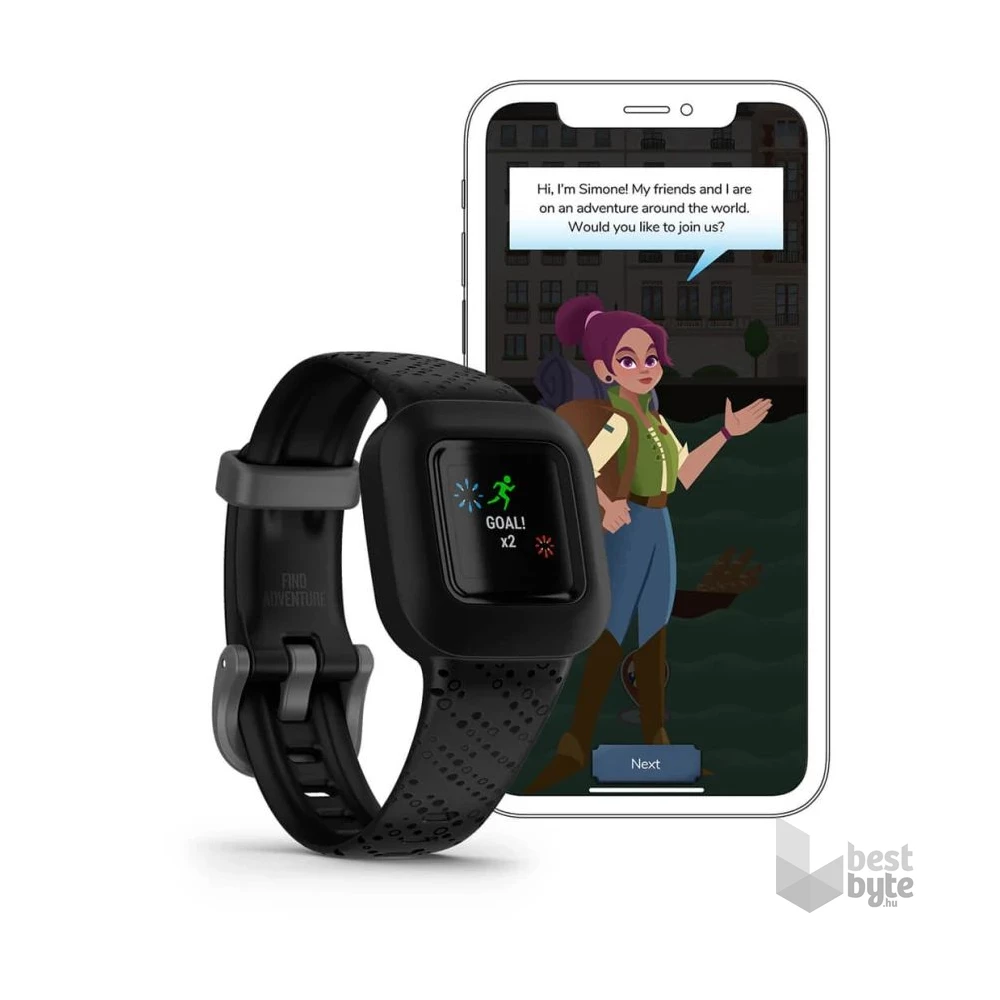 Garmin vivofit jr. 3 Fekete állítható szíjjal okosóra