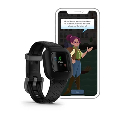 Garmin vivofit jr. 3 Fekete állítható szíjjal okosóra