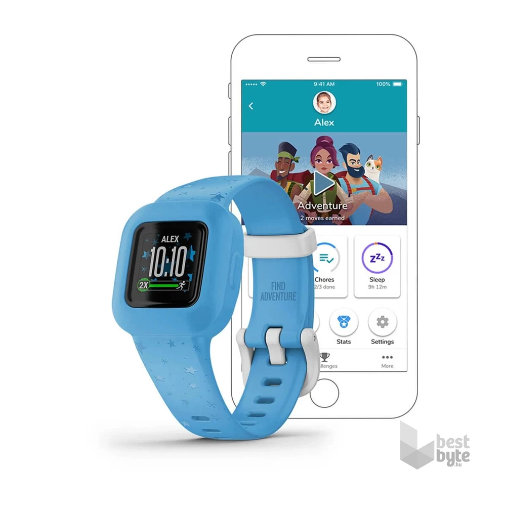 Garmin vivofit jr. 3 Kék csillagok állítható szíjjal okosóra