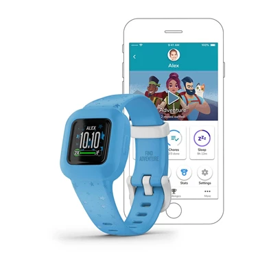 Garmin vivofit jr. 3 Kék csillagok állítható szíjjal okosóra