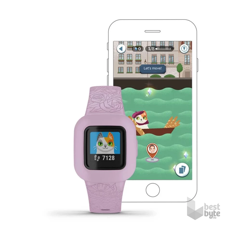 Garmin vivofit jr. 3 Lila virág állítható szíjjal okosóra
