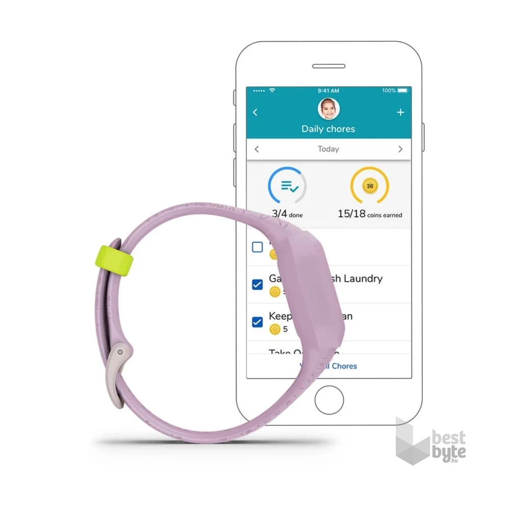 Garmin vivofit jr. 3 Lila virág állítható szíjjal okosóra