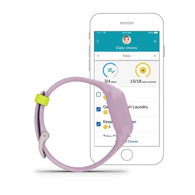 Garmin vivofit jr. 3 Lila virág állítható szíjjal okosóra