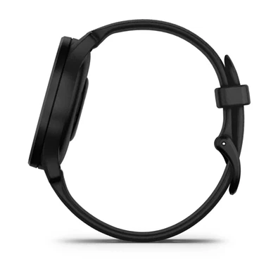 Garmin vívomove Sport fekete szilikon szíjjal szürke órakerettel okosóra