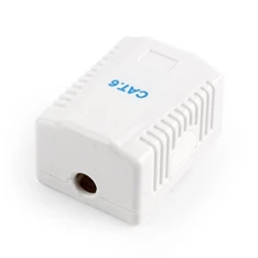 Gembird 1x RJ45 8P8C/UTP cat6 fali aljzat, komplett konnektor aljzat fehér