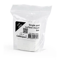 Gembird 1x RJ45 8P8C/UTP cat6 fali aljzat, komplett konnektor aljzat fehér
