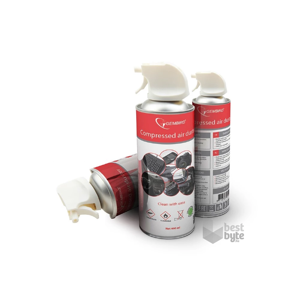 Gembird 400ml szórófejes sűrített levegő spray
