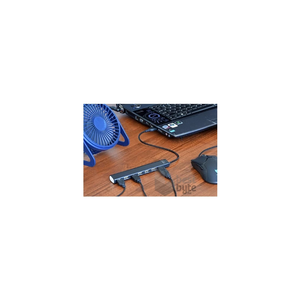 Gembird 7-portos USB2.0 hub fekete