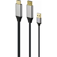 Gembird A-HDMIM-DPM-01 2m HDMI 2.0 USB-A 2.0 - DisplayPort 1.2 M/M fekete aktív video kábel Gembird A-HDMIM-DPM-01 2m HDMI 2.0 USB-A 2.0 - DisplayPort 1.2 M/M fekete aktív video kábel