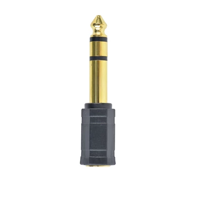 Gembird A-6.35M-3.5F Jack stereo 6,3mm -> Jack stereo 3,5mm M/F fekete adapter
