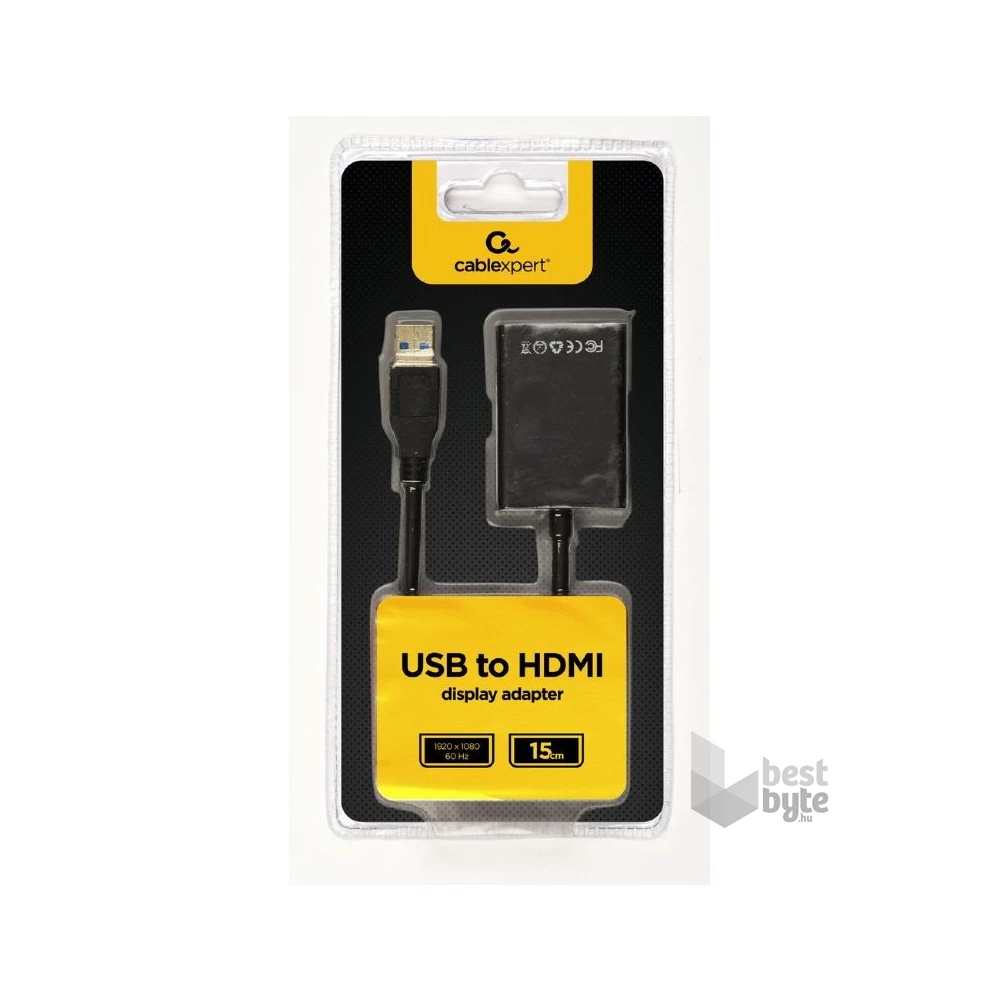 Gembird A-USB3-HDMI-02 USB - HDMI fekete adapter