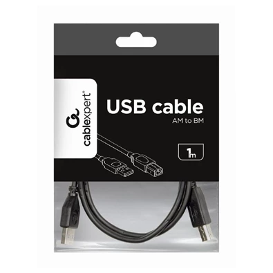 Gembird CCP-USB2-AMCM-1M 1m USB A apa - USB C apa fekete kábel