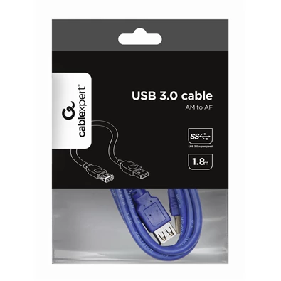 Gembird CCP-USB3-AMAF-6 High End 1,8m USB-A (male) - USB-A (female) USB 3.0 kék bővítő kábel