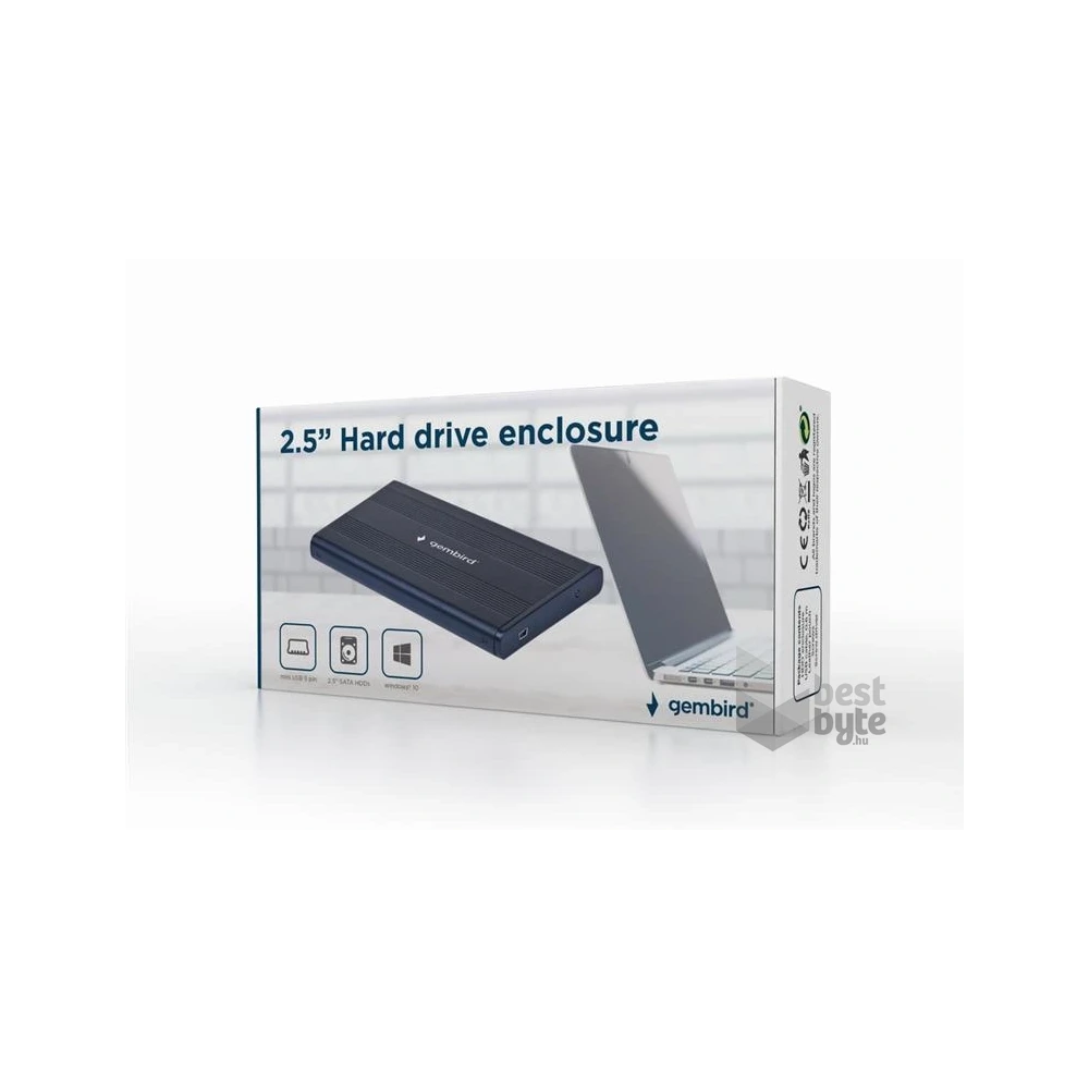 Gembird EE2-U2S-5 USB 2.0 fekete külső ház