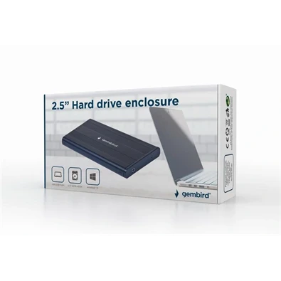 Gembird EE2-U2S-5 USB 2.0 fekete külső ház
