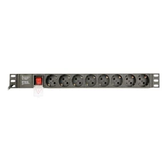 Gembird EG-PDU-014-C14 8 aljzat 3m 1U C14 csatlakozó fekete elosztó