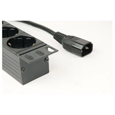 Gembird EG-PDU-014-C14 8 aljzat 3m 1U C14 csatlakozó fekete elosztó