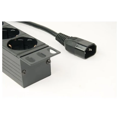 Gembird EG-PDU-014-C14 8 aljzat 3m 1U C14 csatlakozó fekete elosztó
