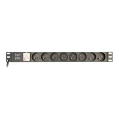 Gembird EG-PDU-014-FC14 8 francia aljzat 3m 1U C14 csatlakozó fekete elosztó