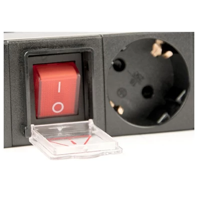 Gembird EG-PDU-014 8 aljzat 3m 1U fekete elosztó